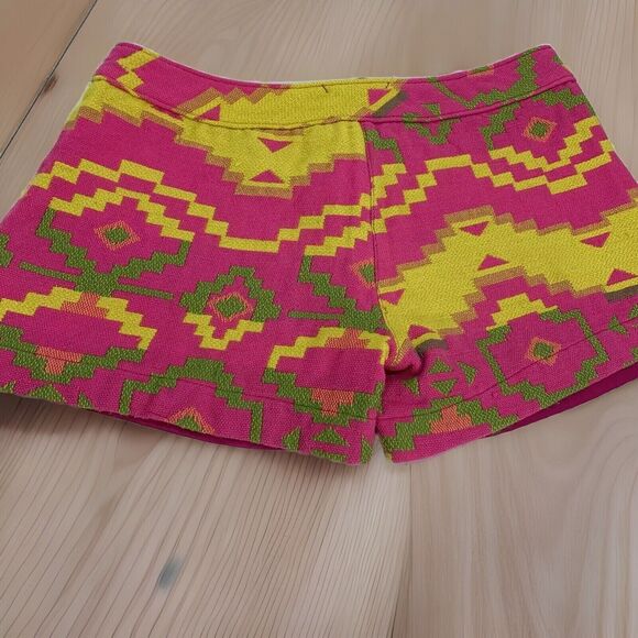 Judith March Shorts Aztec Bohemian Thread Design Colorful Neon Women’s Size L - Picture 2 of 5